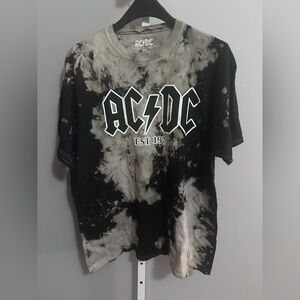 AC/DC High Voltage Tour 1976 Band T Shirt Gray Mens Clean Tie  die Fits m